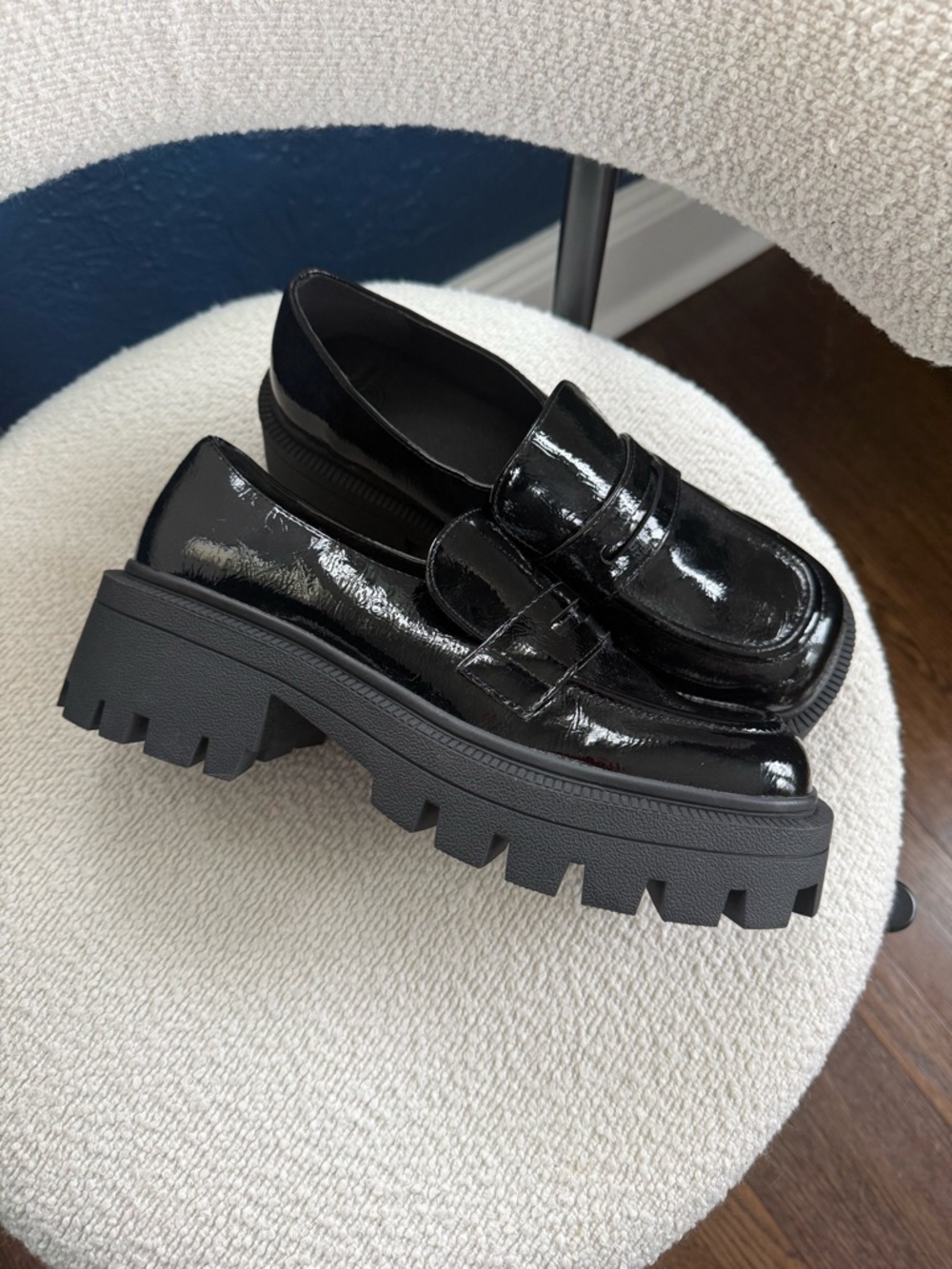 Urban Outfitters Black Patent Chunky Loafers— NEW never been worn! - Picture 4 of 8